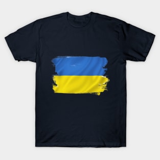 Vintage Ukraine flag, design with main colors of Ukraine T-Shirt